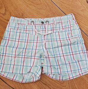 The North Face Plaid Shorts with Red and‎ Blue Stripes